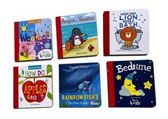 Mixed Set Of 6 Mini Board Books Chick-Fil-A 4 in. Baby Toddler Stocking Stuffer