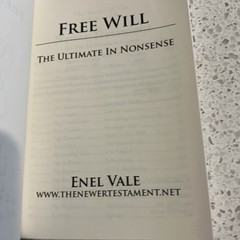 Free Will The Ultimate In Nonsense Enel Vale SIGNED and Inscribed 2013 TPB