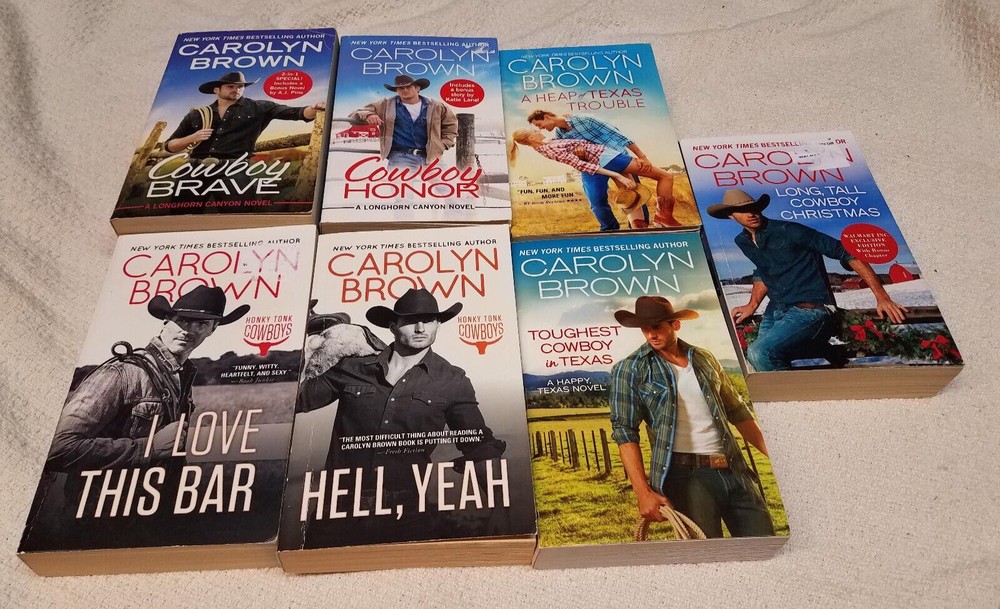 Lot of 7 PB Bks By Carolyn Brown Romance SERIES: LONGHORN CANYON, HAPPY, TEXAS