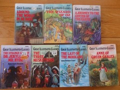 Lot of 7 Great Illustrated Classics Children’s Literature- Oz, Center of Earth +