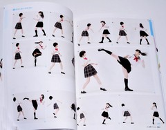 Real Action Pose Collection 01 High School Girl Action Art Book Illustration JP