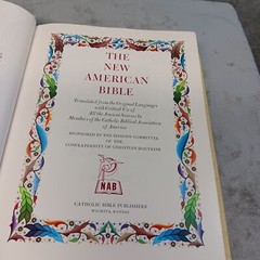 Holy Bible Fireside Family Edition NAB Catholic White Cover 1974-1975 1250+ Page