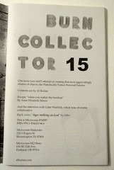 BURN COLLECTOR 15 – by Al Burian – Zine – Fanzine – Personal Writings – Reviews