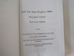 Jack Van Impe Prophecy Bible KJV Limited Special Edition Red Letter Ed. Burgandy