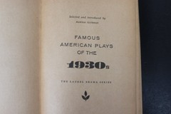 Famous American Plays of the 1930s Harold Clurman 1959 1st Printing Drama Dell