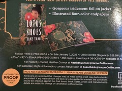 The Lotus Shoes Book Jane Yang Uncorrected Proof Historical 2024 Print Very Good
