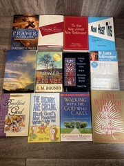 Huge Christian Book Lot of 25 Max Lucado Billy Graham Prayer Devotional Bible
