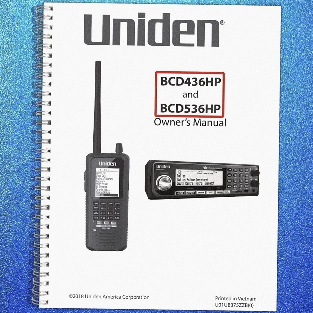Uniden BCD436HP and BCD536HP User Operators Manual USERS Guide 106 PGS