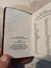 New Testament Psalms Proverbs Mini Pocket Bible Maroon 1968 National Bible Press