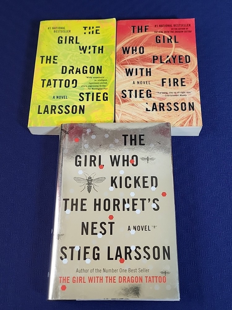 Stieg Larsson, Millennium Trilogy Series Girl with the Dragon Tattoo Book 1-3