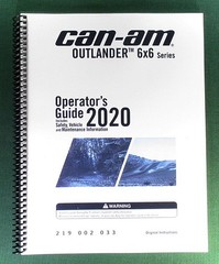 2020 Can-Am Outlander 450 6X6 Owner’s Manual: 172 Pages & Protective Covers!