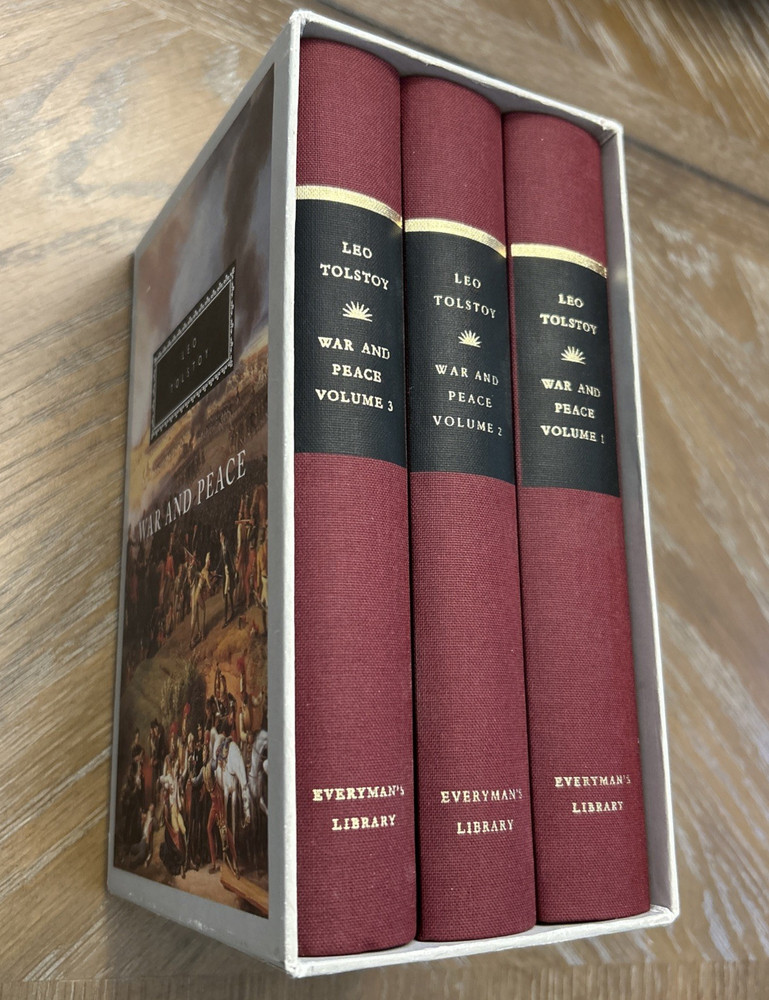 War And Peace 3 Volume Box Set Everyman’s Library Leo Tolstoy HC Germany 1992