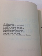 The Name of the Game is Murder – Eliot Asinof (Hardcover, 1968, Dust Jacket)