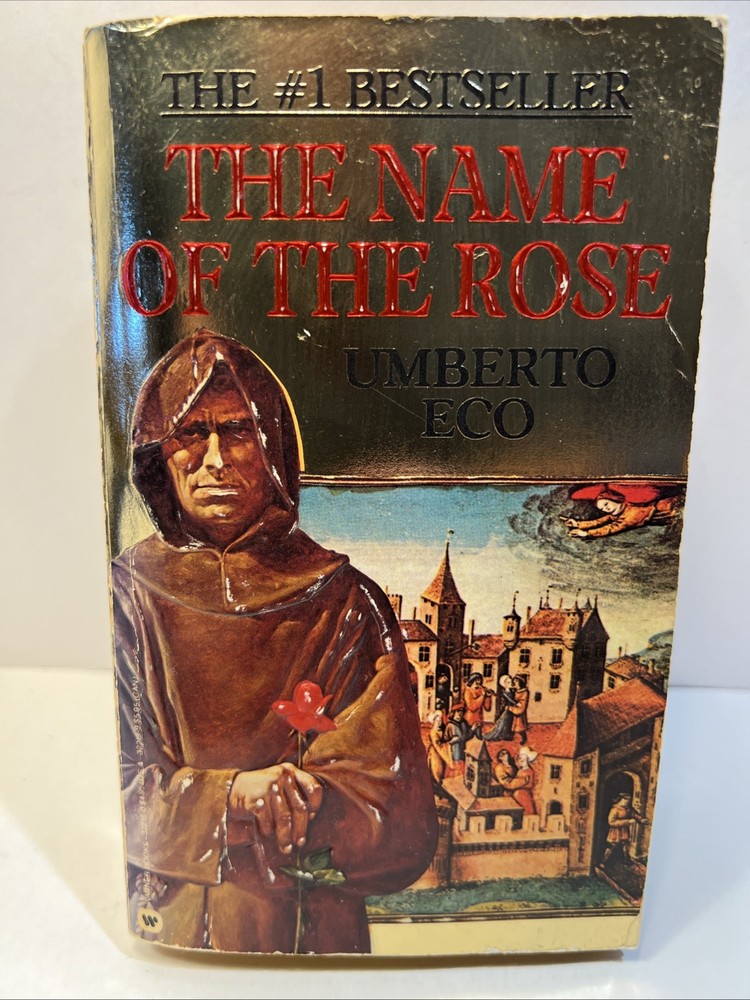 The Name of the Rose By Umberto Eco – Gold Cover 1984 First Warner Press