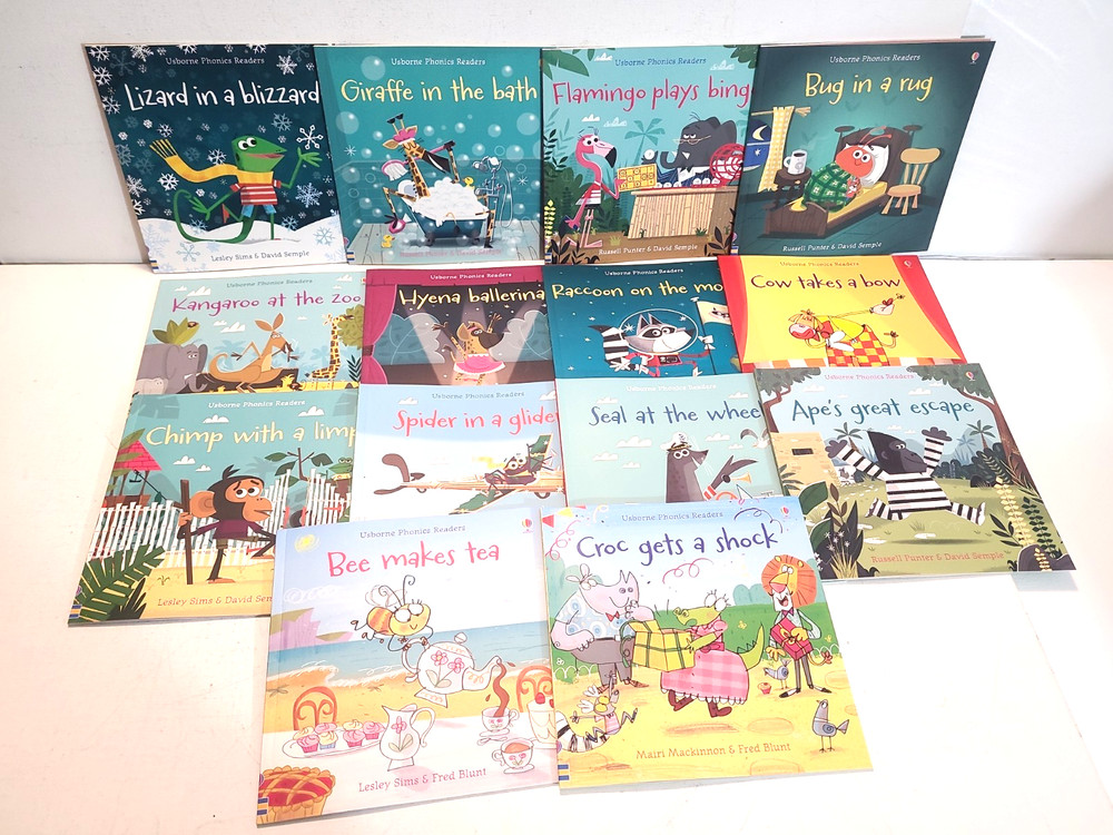 Lot 14 Usborne Phonics Readers Set Decodable Learning to Read Reading Beginner
