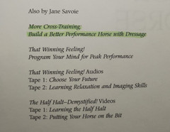 Cross-Train Your Horse Jane Savoie HC 1998 Dressage Training Equestrian