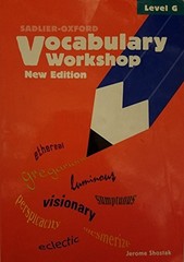 Vocabulary Workshop Level G Student 2005 – Paperback By Shostak, Jerome – GOOD