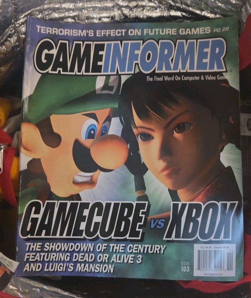 Vintage Game Informer GameCube Vs Xbox Mag Issue 103 Green USA Games 2001