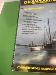 Vintage 1991 ADC Waterproof Chartbook of Chesapeake Bay MD VA fishing boating