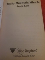 Rocky Mountain Miracle *Love Inspired #131 by Leona Karr (Paperback)