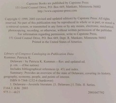 Delaware (One Nation) by Patricia K. Kummer, Capstone 2003 HC Revised