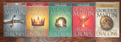 A Song of Ice and Fire Game of Thrones 5 Book Set LARGE Trade Paperback, Martin