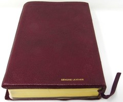 Key Word Study Bible KJV King James Red Leather 1991 AMG Publishers GC Free Ship