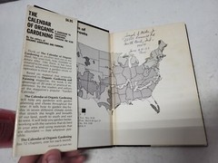 The Calendar of Organic Gardening Hardcover w/Jacket First Printing 1973