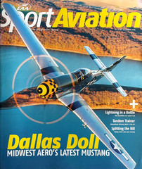 EAA Sport Aviation Magazine August 2024 Dallas Doll P-51 Mustang Aeronca L-3