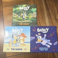 Bluey Lot of 3 Picture Books: The Creek, The Beach, Good Night Fruit Bat