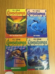 Vintage Goosebumps R L Stein Book Lot Of 4 90s Bees Deep Trouble Ghost Monster