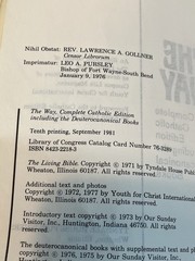 The Way The Living Bible Complete Catholic Edition 1981 Paperback