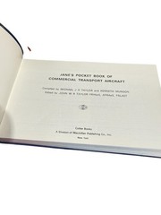 Jane’s Pocket Book of Commercial Transport Aircraft Vintage Aviation Guide Book