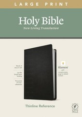 NLT Large Print Thinline Reference Holy Bible (Red Letter, LeatherLi – VERY GOOD