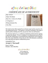 Ric Bucher SIGNED Yao A Life in Two Worlds Yao Ming NBA 2004 First Edition COA
