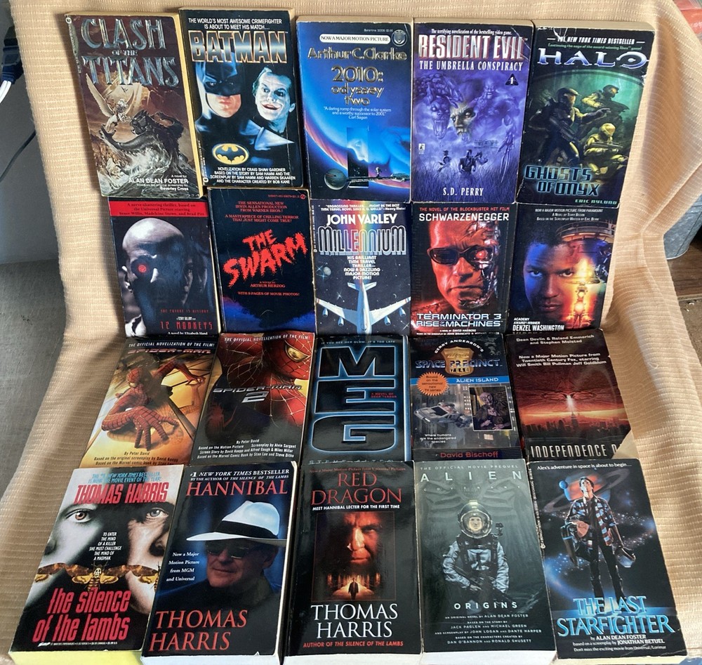 Horror Science Fiction & Gaming Movie and TV Novelizations Lot of 20 Assorted