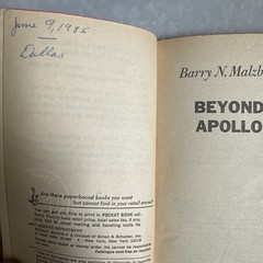 Beyond Apollo By Barry Malzberg Vintage 1974 Sci-Fi Paperback