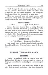 Homemade Ice Cream And Candy Cook Book „1908” 108 Pages