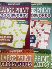 Lot 6 Kappa Large Print Crossword Books Braintainment NEW Free Ship NEW