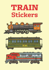 Train Stickers Activity Book With Vintage Railroad Stickers Kids Crafts Journals