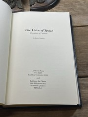 The Cube of Space Container of Creation Kevin Townley First Edition Brand New