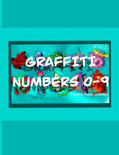 Graffiti Style Numbers 0-9 Decal Stickers Set, New, 279x216mm