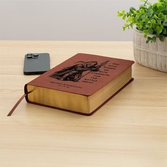 Personalized Bible for Men, ESV Study Bible, Engraved Name, Knight Warrior Gift