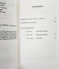 The Mahabharata by Jean-Claude Carriere (1987 BCE HC)
