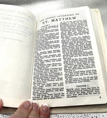 Cambridge KJV Cum Privilegio, White French Morocco Leather. Brevier Text Edition