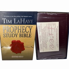 NEW Tim LaHaye Prophecy Study Bible, NKJV, Red Letter, Burgundy Genuine Leather