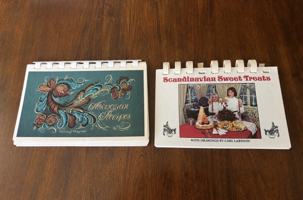 Vintage Scandinavian Cookbook Lot-Norwegian Recipes & Scandinavian Sweet Treats