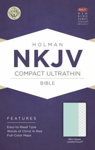 NKJV Compact Ultrathin Bible, Mint Green LeatherTouch by Holman Bible Publishers
