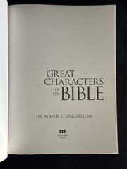 Great Characters of the Bible Alan Stringfellow 52 Lessons Study Guide Workbook