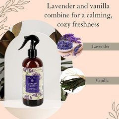 Odor Eliminating and Refreshing Linen and Room Spray, Lavender Vanilla, 16 Oz.